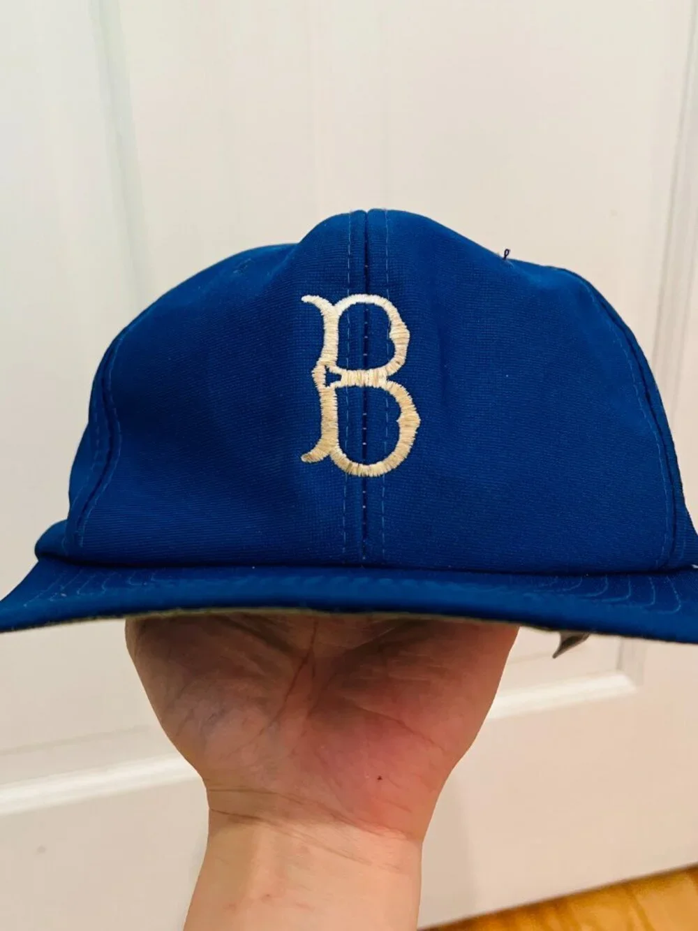 BROOKLYN DODGERS VINTAGE BLUE MANUFACTURERS HANOVER SNAPBACK HAT
